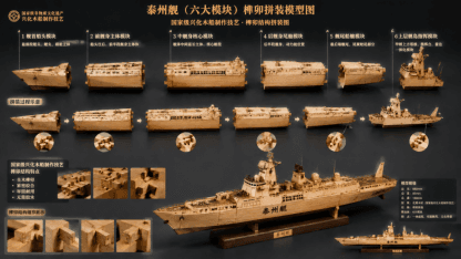 泰州舰榫卯拼装模型图